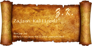 Zajzon Kalliopé névjegykártya